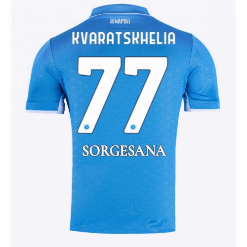 SSC Napoli Khvicha Kvaratskhelia #77 Domaci Dres 2024-25 Kratak Rukav